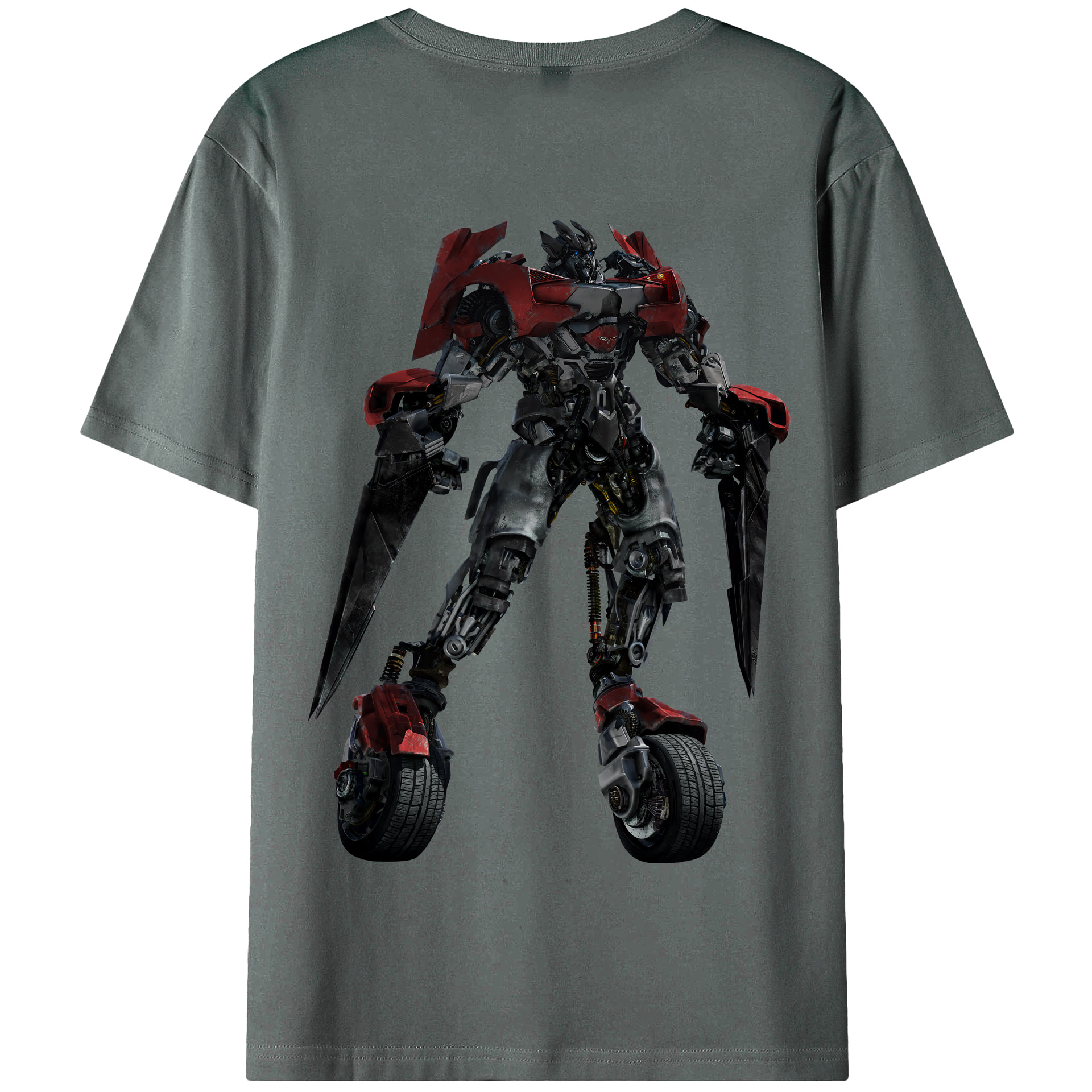 （画像用） Transformers トランスフォーマー 綿100％半袖Tシャツ（背面プリント）